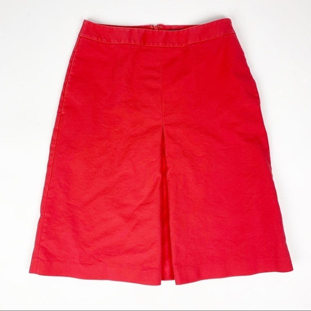 Vince Camuto Orange Pleated Skirt With Pockets